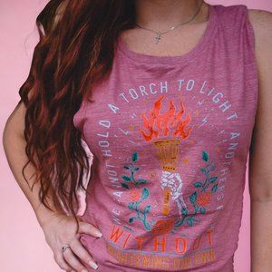 Distressed Brighten Your Own Path Muscle Tee